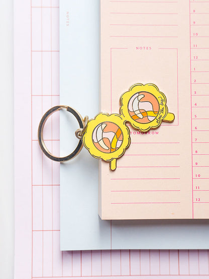 Sees the Day Hard Enamel Keychain