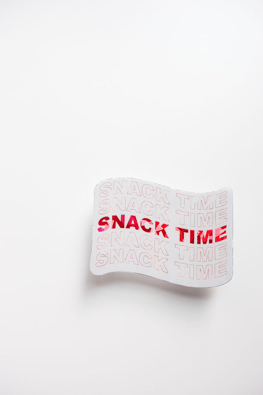 Snack Time Glitter Sticker