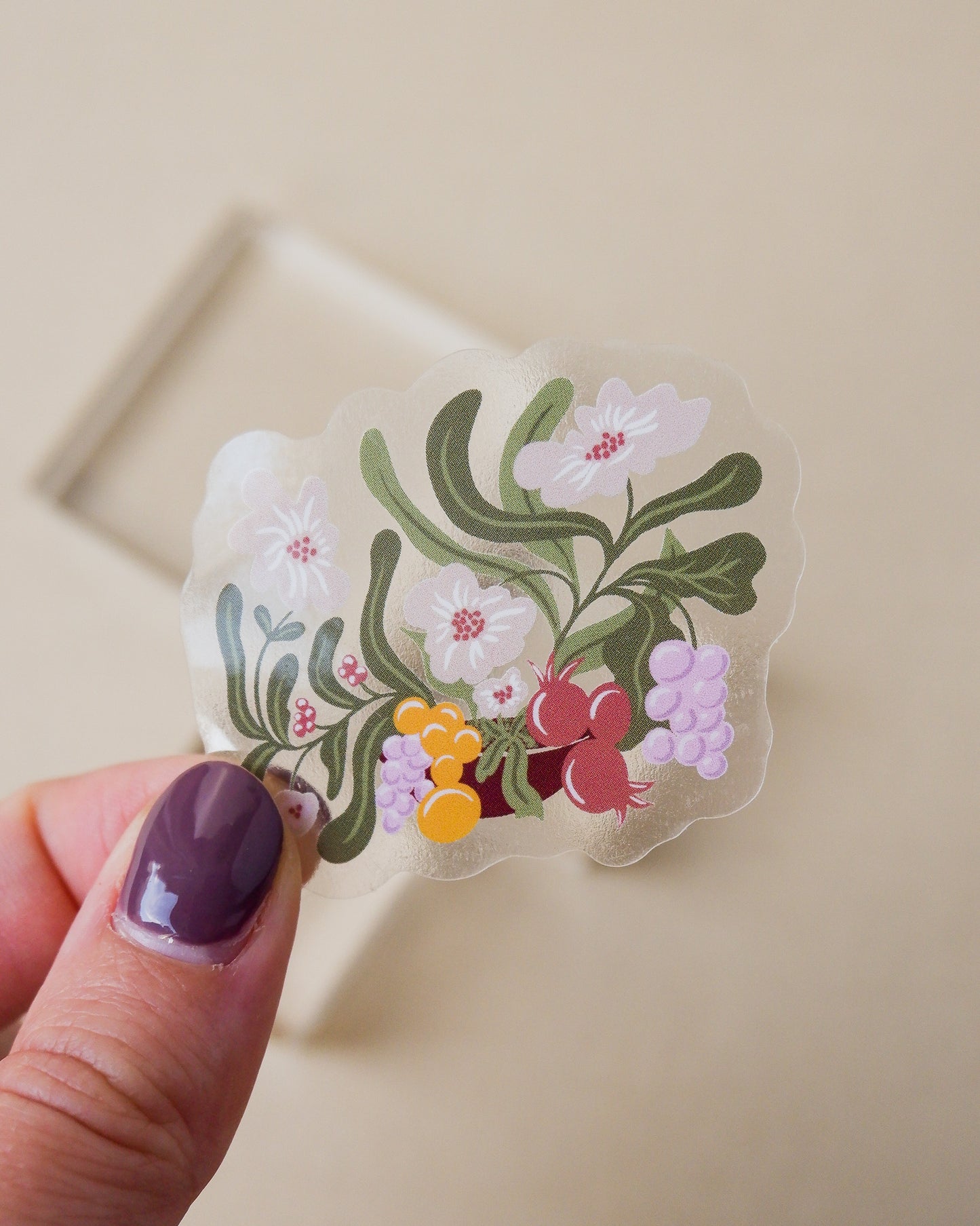 Cornucopia Bouquet Transparent Clear Sticker
