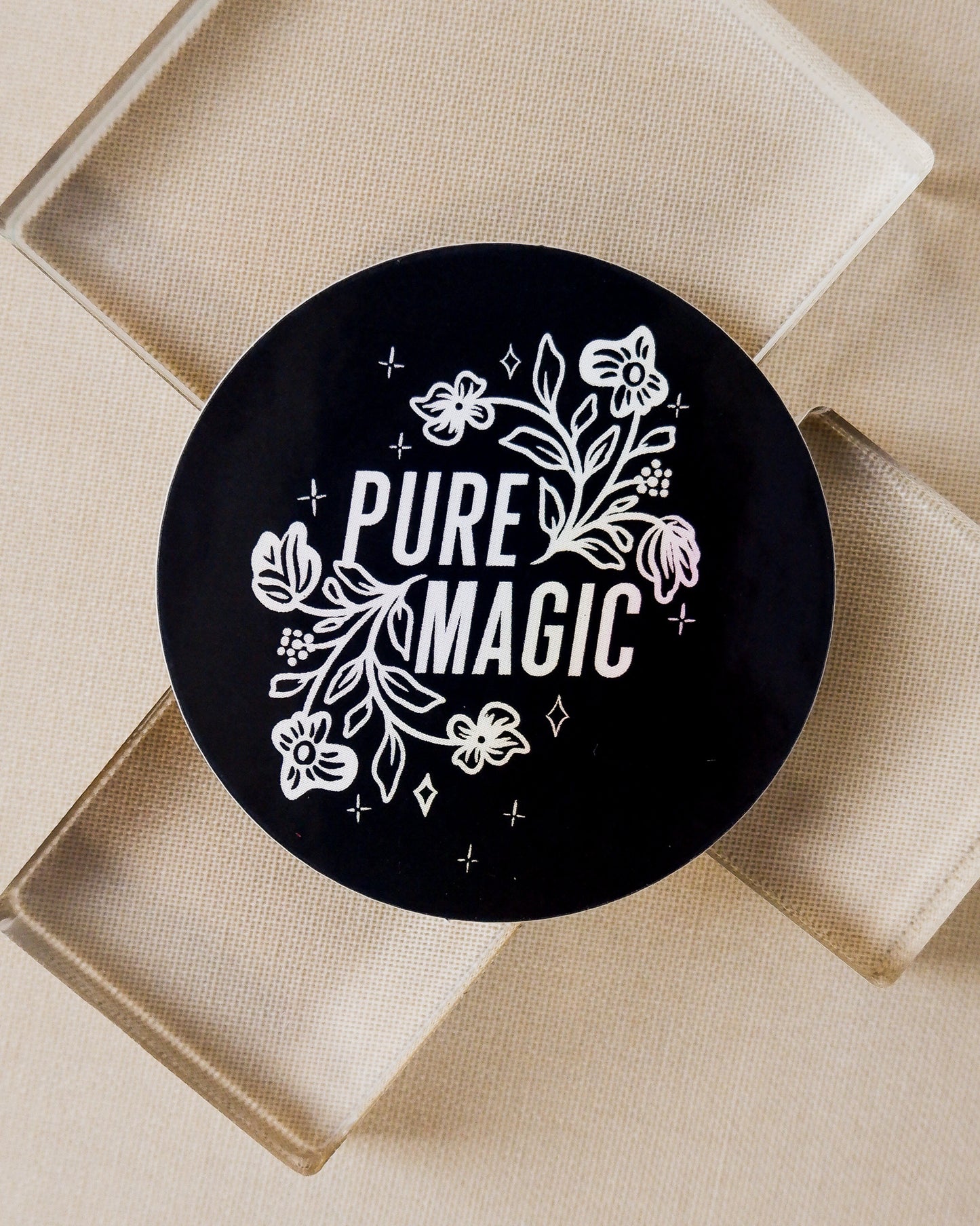 Pure Magic Round Holographic Sticker