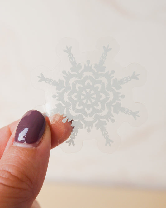Snowflake Transparent Sticker