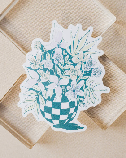 Checkered Bouquet Sticker