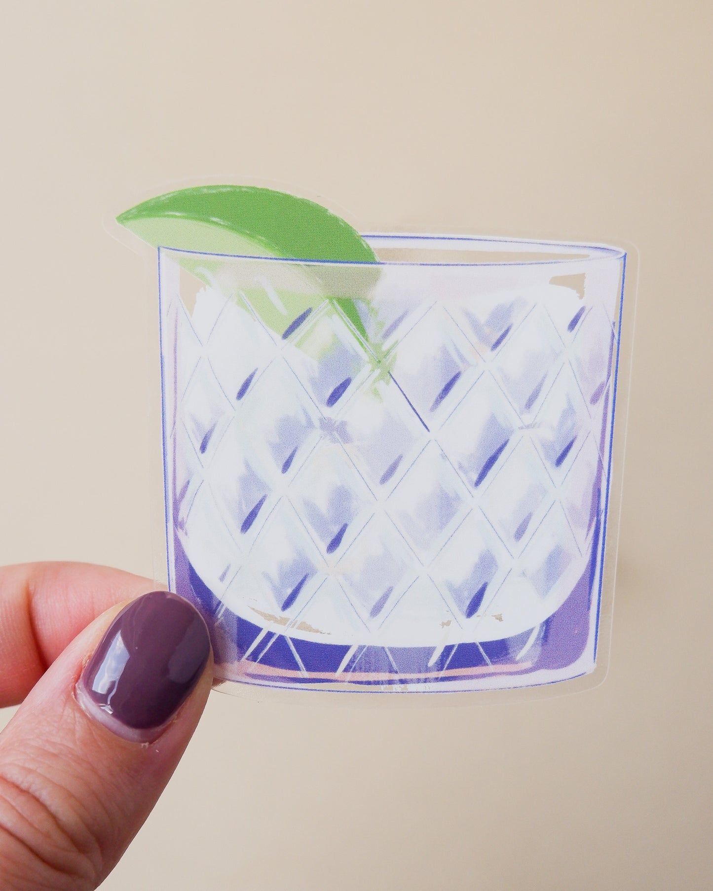 Gin and Tonic Transparent Clear Sticker