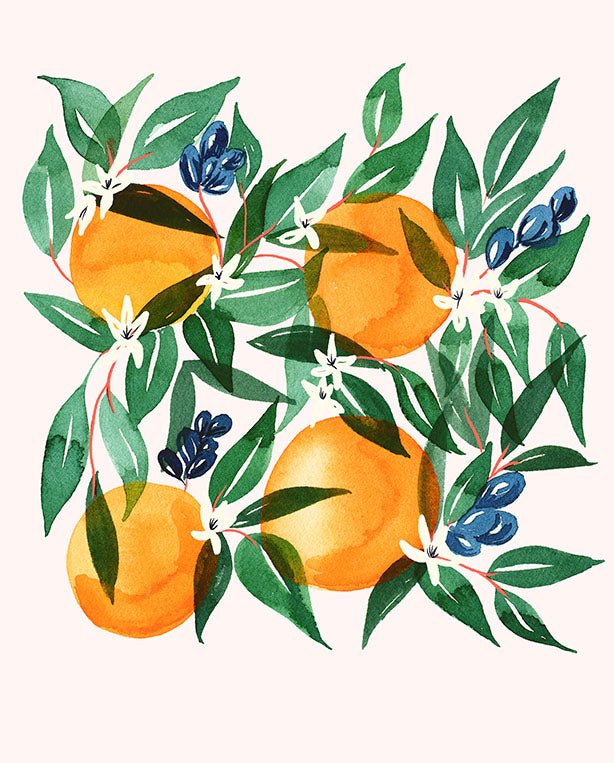 Orange Blossoms Print