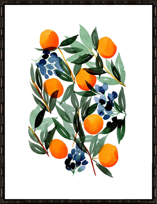 Orange Flora Art Print
