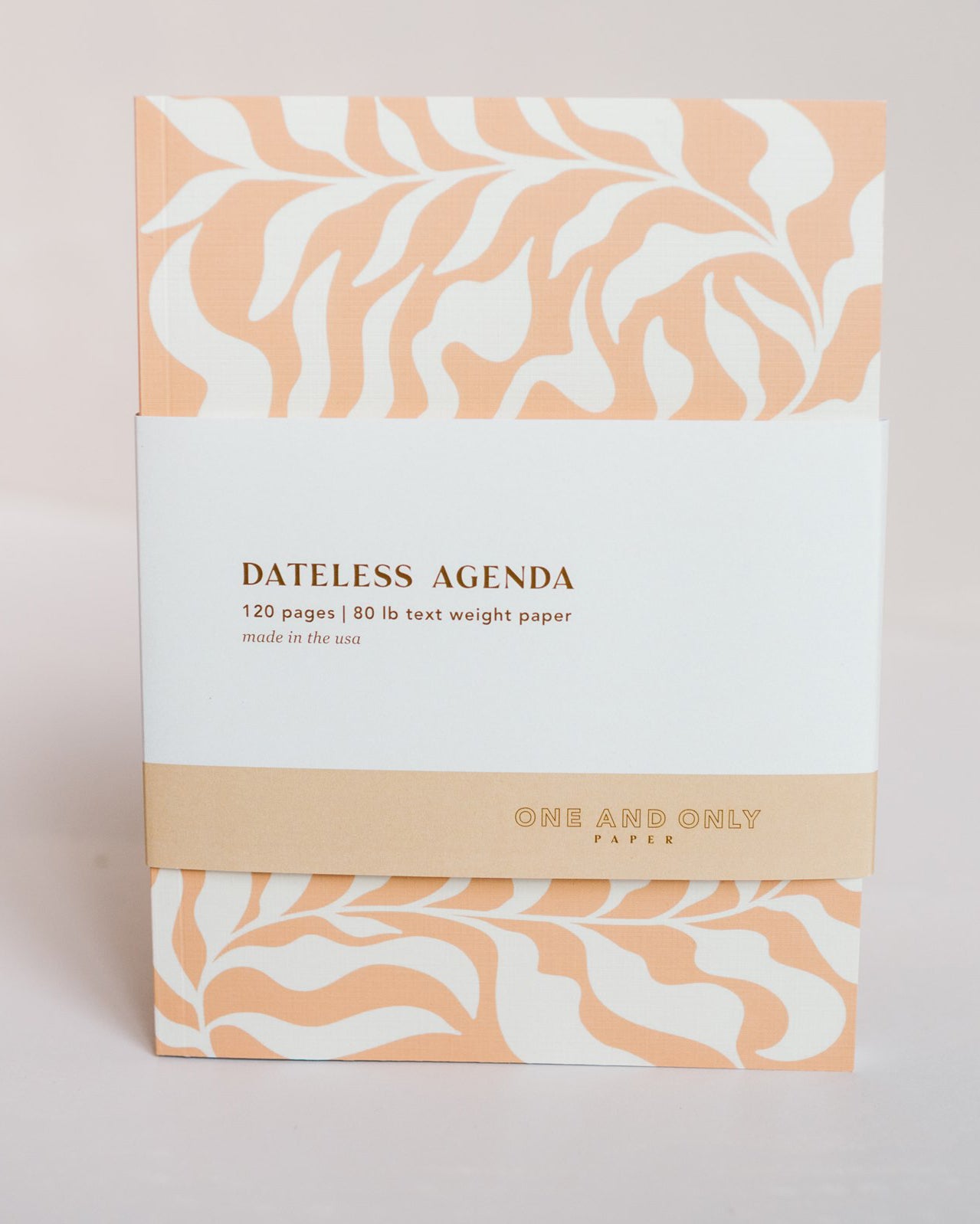 Tropical Leaves Dateless Agenda Softcover Notebook