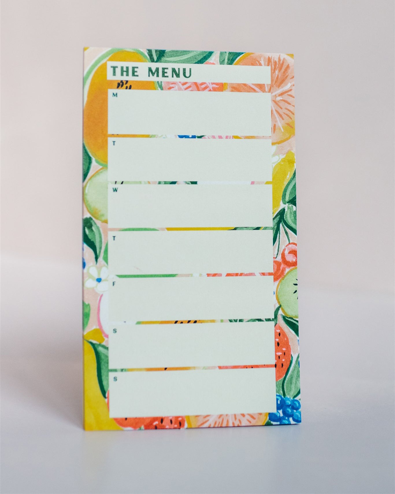 Tropical Fruits Weekly Menu Notepad With Magnet