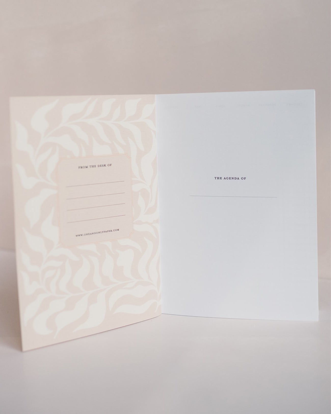 Tropical Leaves Dateless Agenda Softcover Notebook