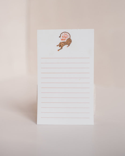 I Do What I Want Notepad