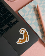 Stretching Cheetah Sticker
