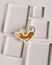 Stretching Cheetah Sticker