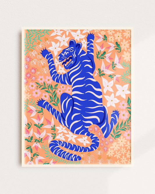 Blue Tiger Giclee Print