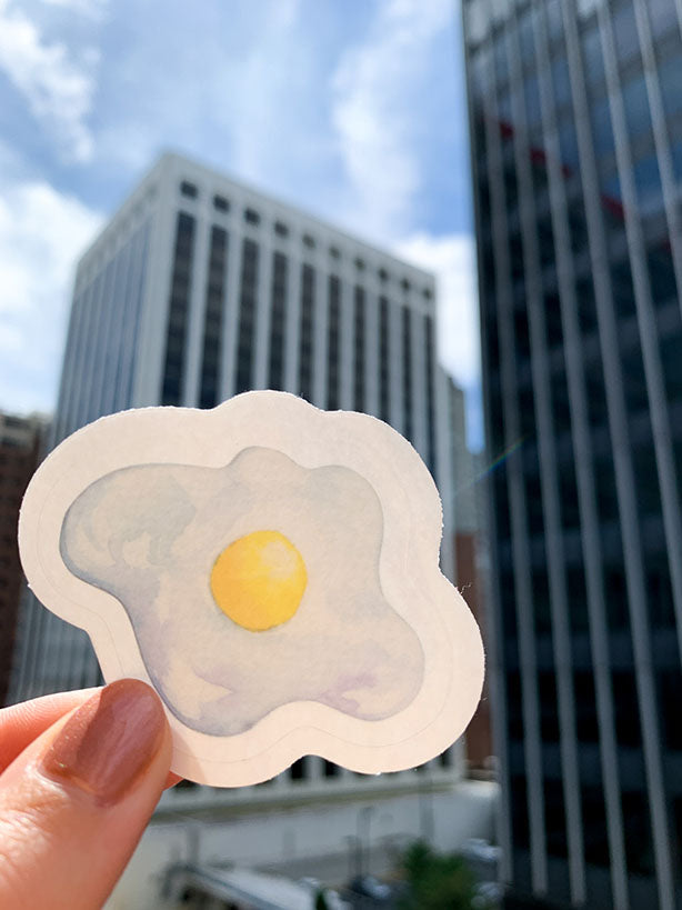 transparent egg watercolor illustration sticker