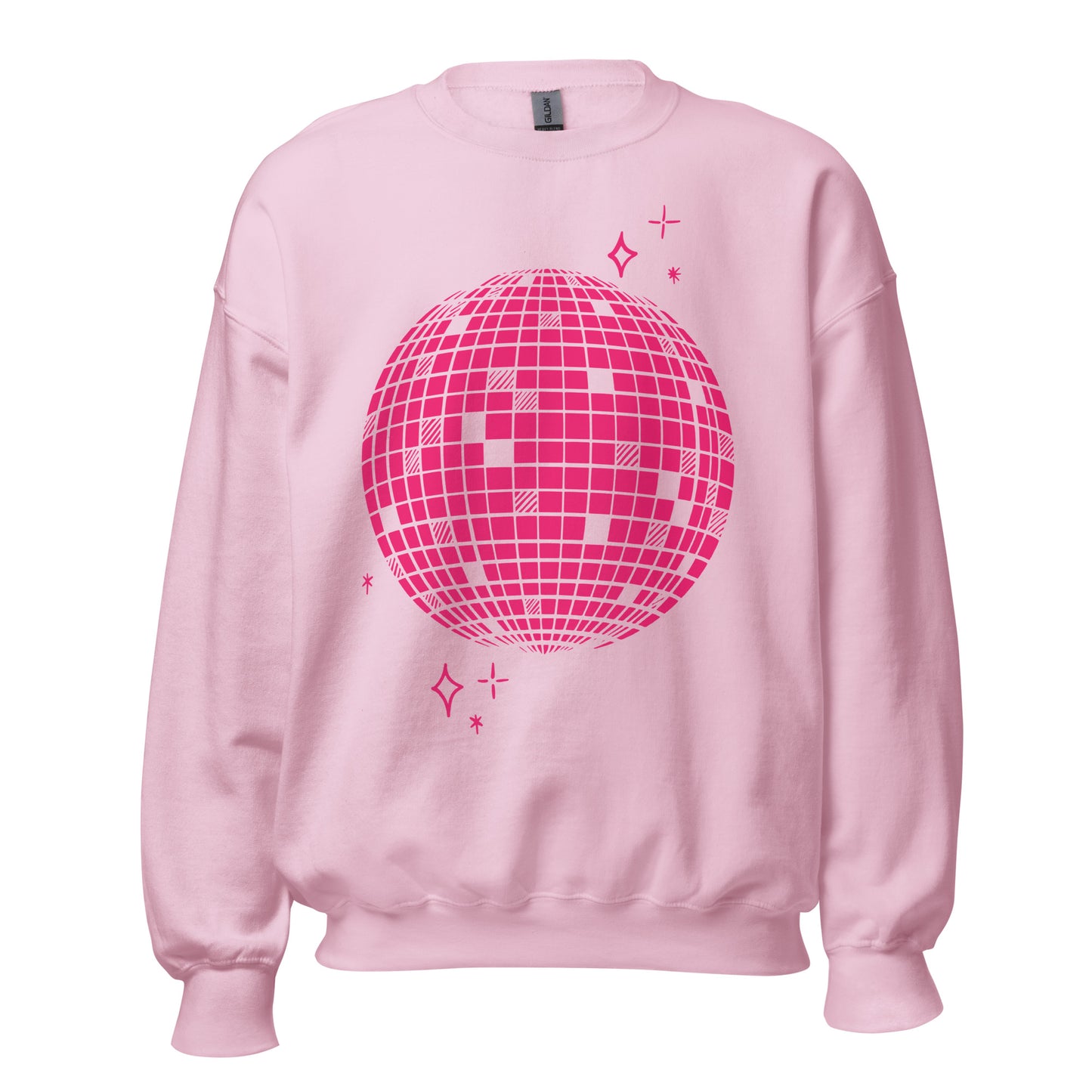 Disco Ball Sweatshirt in Hot Pink